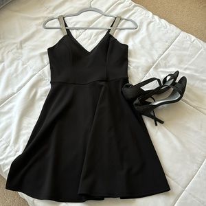 Black Dress with Sequin Straps
